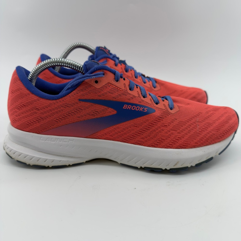 Brooks Launch 7 Running Shoes Womens 10.5 Red Blue Neutral Sneakers